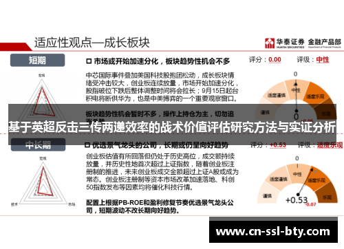 基于英超反击三传两递效率的战术价值评估研究方法与实证分析